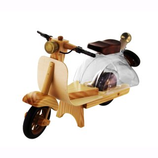 Vespa Holzmodell mit Glastank 200ml