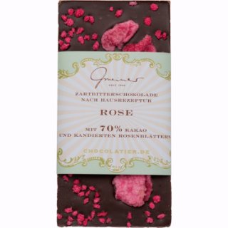 Rose mit kandierten Rosenblütenblättern 70%